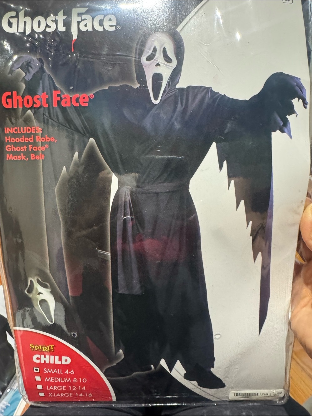 Kids Black Hooded Robe Costume by